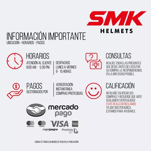 Casco Integral Moto Smk Stellar Trek Visor Simple