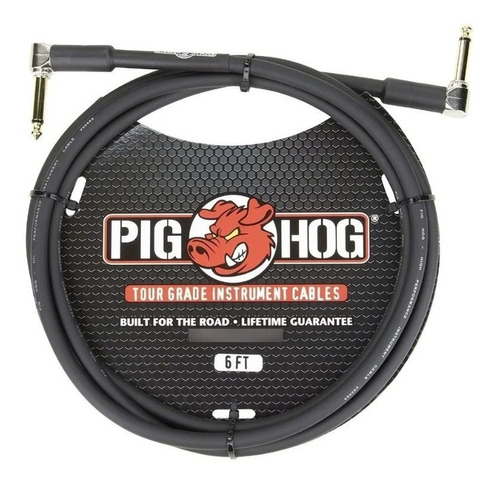 Cable cable de 1 Plug plug a 1 Plug plug Pig Hog PH6RR negro de 1.82m