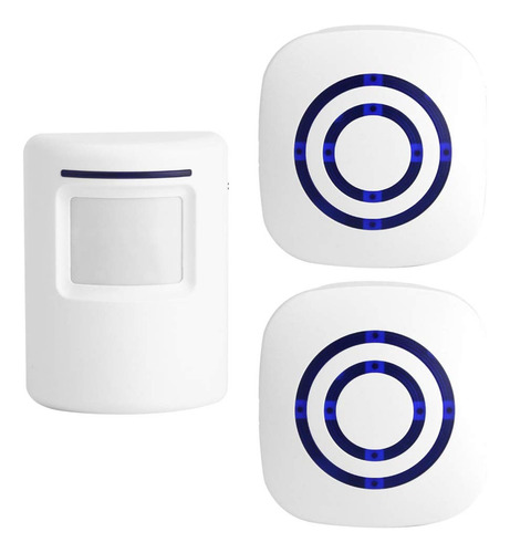 Actpe Timbre De Puerta Con Sensor De Movimiento Para Negocios, Kit De Timbre De Puerta Al Aire Última Intervensión, Alerta De Entrada Inalámbrica: Timbre De Sensor De Movimiento Infrarrojo Con 2