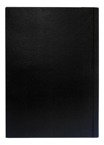 Carpeta Fibracap Fibra Negra 3 Solapas 50x70 Cm Con Elastico