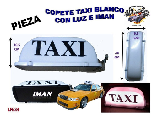 Copete De Taxi Con Imán Y Luz (letrero) Lf634