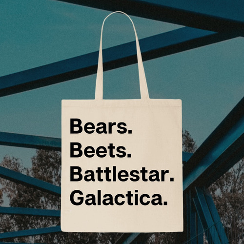 Tote Bag - The Office - Bears Beets Battlestar Galactica