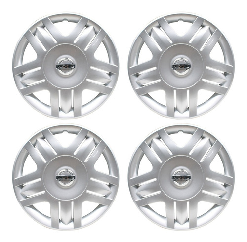 4 Tapones Polveras Platina R14 Original Nissan