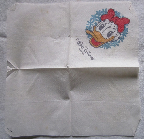 Antigua Servilleta De Papel Walt Disney Pata Daisy