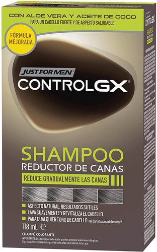 Shampoo Cubre Canas Sutil Progresivo Just For Men Aloe Coco
