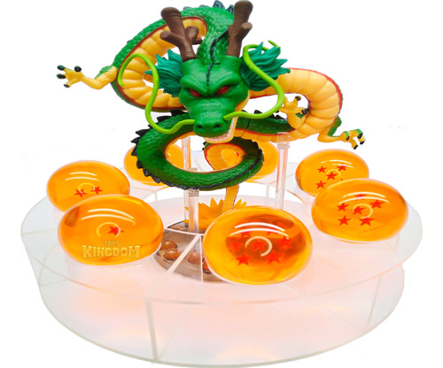 Dargon Ball Goku Figura Shenlong + 7 Esferas Dragon + Base