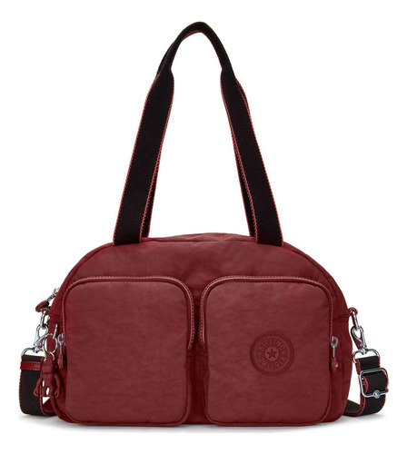 Bolsa Shoulder Bag Kipling Cool Defea De Nailon  Flaring Rust Asas Color Bicolor