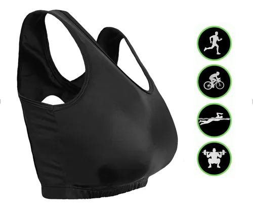 Lycra Elástica Para Mujer Top Deportivo Negro Ajustado