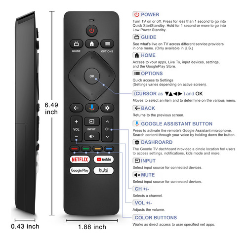 Control Remoto Por Voz Angrox Para Televisores Inteligentes