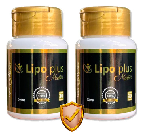 Kit 2 Potes Com Master Inibidor De Apetite Lipoplus Sem Sabor