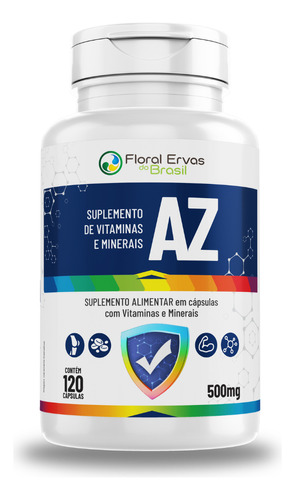 Multivitamínico Suplemento De A Z 120 Cápsulas 500mg Sabor Sem sabor