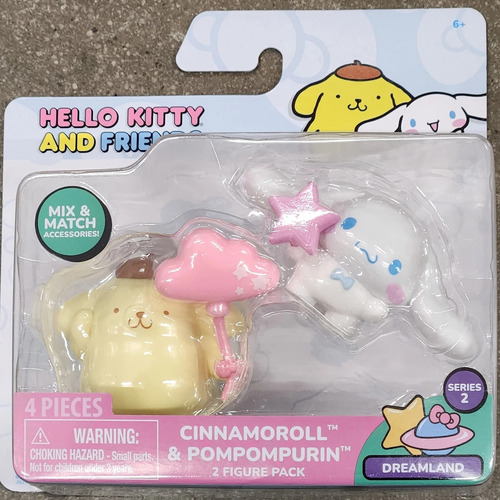 Figura Pompompurin Cinnamonroll Set 2 Pack Globo Nube 5cm