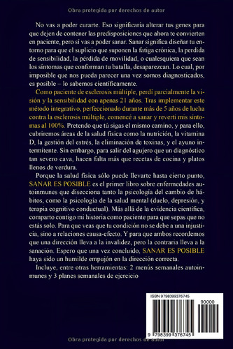 Sanar Es Posible, De Serrano, Jorge., Vol. 1. Editorial Independently Published, Tapa Pasta Blanda, Edición 1 En Español, 2023