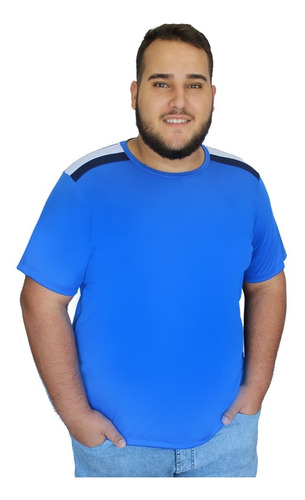 Imagem 1 de 2 de Camiseta Plus Size Basica Dry Fit Gola Careca Redonda Grand