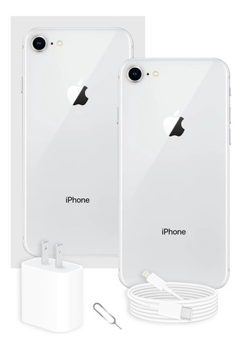  iPhone 8 64 Gb Plata Con Caja Original Y Batería 100%  (Reacondicionado)
