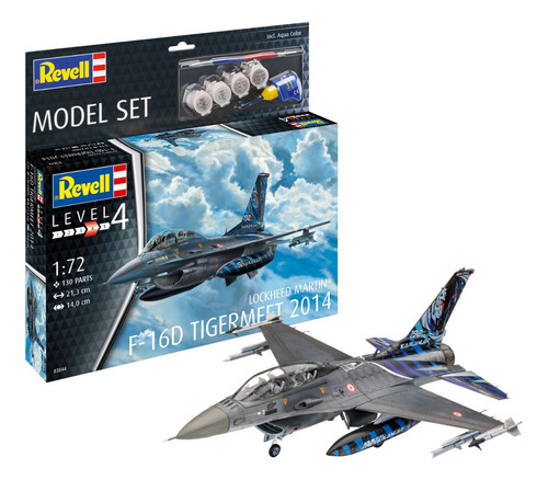 Kit Revell Model Set F16d Tigermeet 2014 1/72 Completo 63844