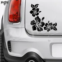 Comprar Calco Flores Hawaianas Ploteo Hibiscus Tatoo Tuning 15cm