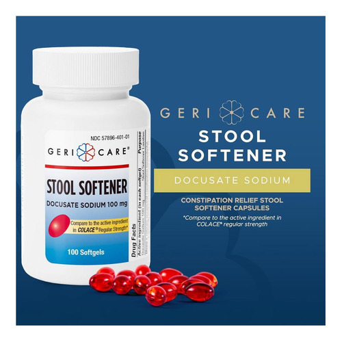 Ablandador De Heces De Sodio De Docusate 100 Mg Estimulante