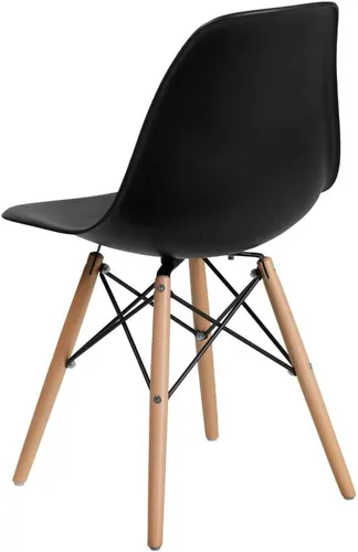 Silla De Comedor Eames Shopick, Color Negro, 1 Unidad