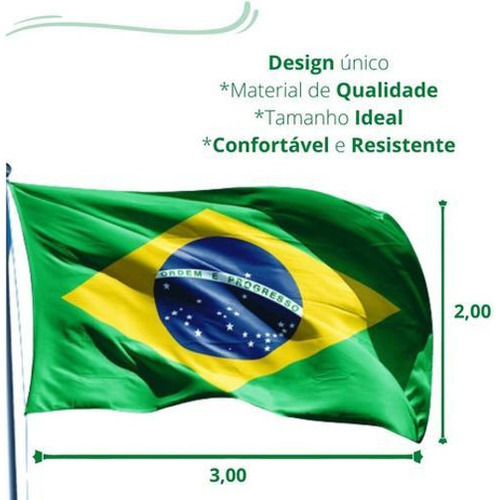 Melhor Bandeira Brasil 3,00x2,00m Tamanho Oficial