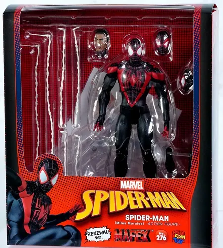 Boneco Miles Morales Mafex Spiderman Figure Homem Aranha Iro