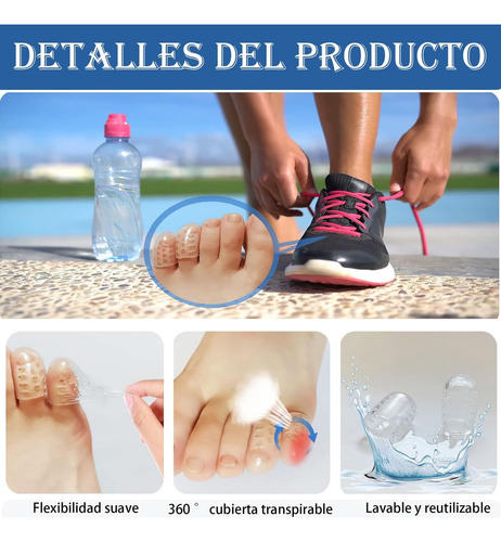 10 Piezas Protector Dedos Pie, Protector Para Dedos De Los