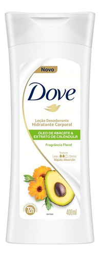  Loção Desodorante Hidratante Corporal Óleo de Abacate & Calêndula Dove Frasco 400ml