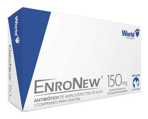 Enronew 150mg C/10 Comprimidos - World Enrofloxacina