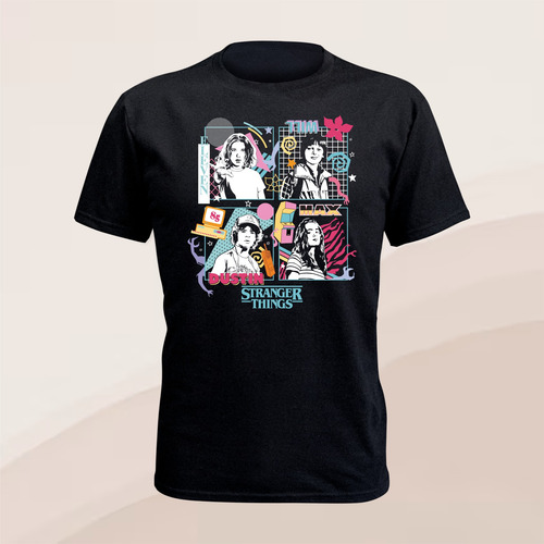 Playera Stranger Things Personaje Eleven Max Dustin Infantil