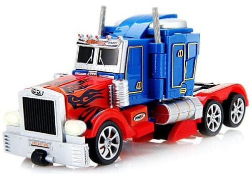 Imagen 1 de 10 de Camion Transformers Control Remoto Recargable Luz Y Sonido