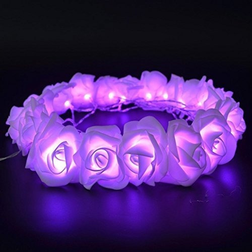 Fantasee Led Rose Flower String Lights Decoracion Con Pilas