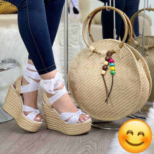 Sandalias De Damas Plataforma Yute Moda Colombiana