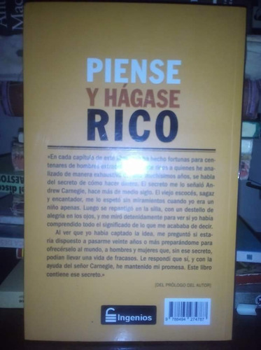 Imagen 2 de 2 de Piense Y Hágase Rico / Napoleón Hill