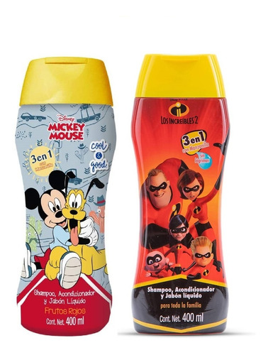 Set De Shampoo  3 En 1 Con Tus Personajes Favoritos Disney