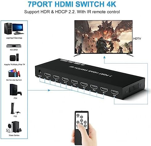 Hdmi Switcher Hdmi Switch Selector Suporta Full Hd E Hdcp 2
