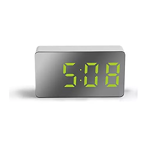 Reloj Led Con Espejo Multifuncional, Alarma Digital, Pospone