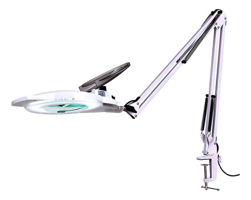 Set Lampara Con Lupa Luz Regulable Vapozono Facial Portatil
