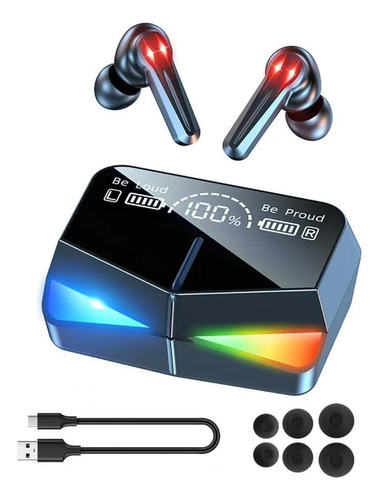 Fone De Ouvido Sem Fio Bluetooth Powerbank Espelho Gamer J60 Cor Preto