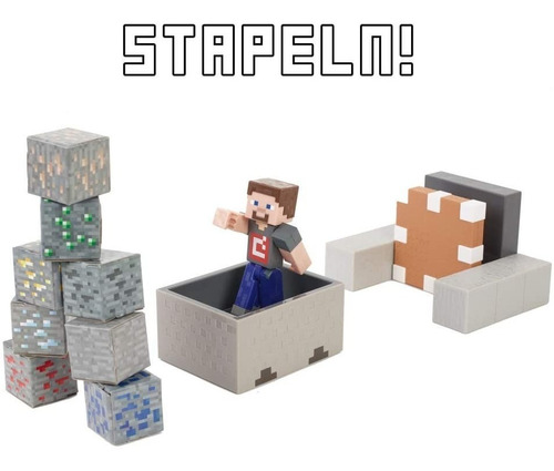 Imagen 4 de 7 de Minecraft Mayhem Lanza Y Choca Exclusiva Figura