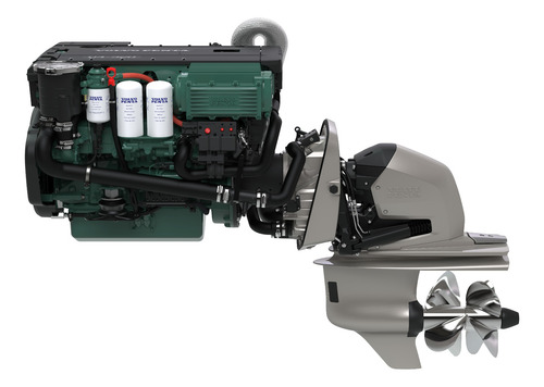 Motor Diesel Lancha Ou Barco Volvo Penta D4 320hp Com Rabeta