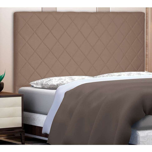 Cabeceira King Esmeralda Suede Caramelo
