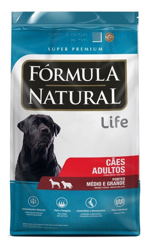 Ração Fórmula Natural Life Cães Adultos Médio E Grande 15 Kg