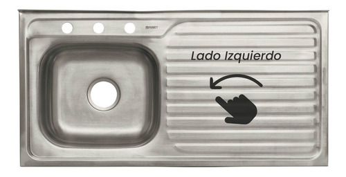Tarja Fregadero Acero Empotrar Escurridor 100 X 50 Cm