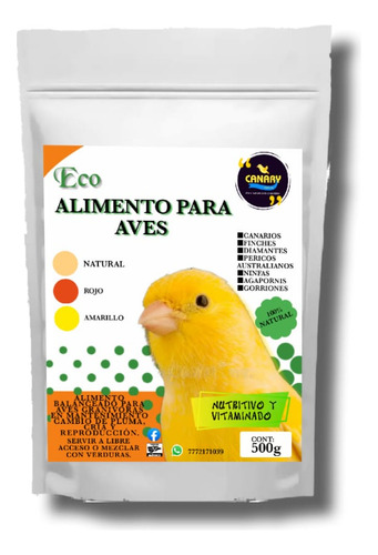 Pasta De Cría Factor Rojo 500g Ecocanary Canarios