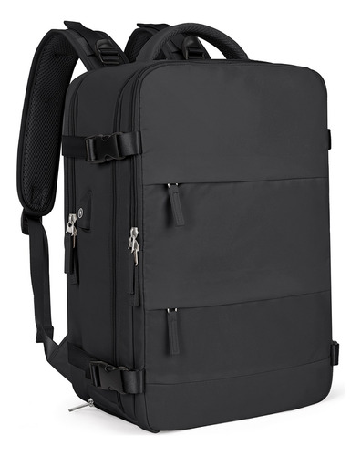  Mochila De Viaje De Impermeable Con Puerto De Carga Usb  Para Hombre Mujere, Aprobado Por Avión 10kg, Mochila Para Laptop De 15.6 Pulgadas Antirrobo