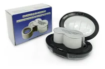 Comprar Lupa Joalheiro Lente 25mm Aumento 40x Com 3 Led E Uv Luz