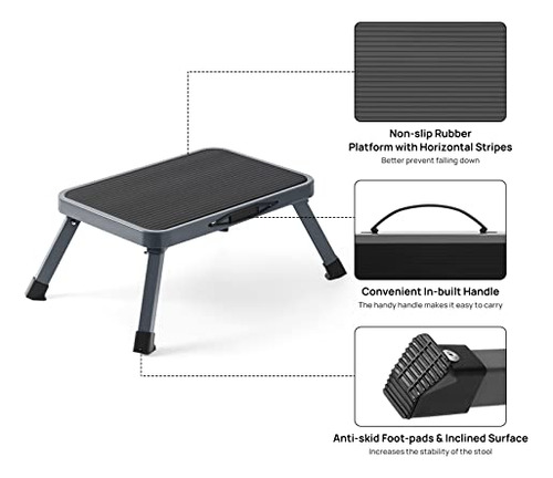 Ollieroo Step Stool Portable Lightweight Plegable Escalera D