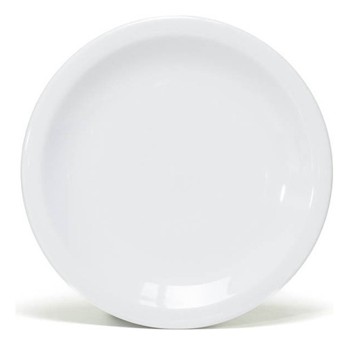 X12 Plato Playo 24 Cm Schmidt Porcelana Blanca A Angosta Color Blanco Ala Angosta