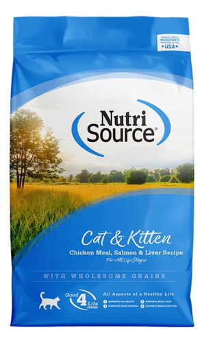 Nutri Source P Gato Y Gatito Con Pollo Salmón E Hígado 3 Kg