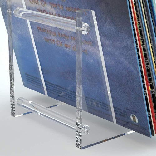 * 1 Porta Discos De Vinilo Transparente For Almacenamiento